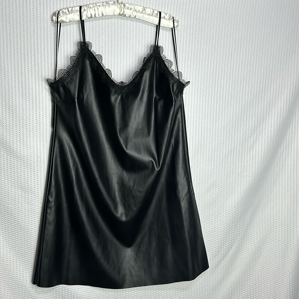 NWT Michael Kors Faux Leather Slip Dress